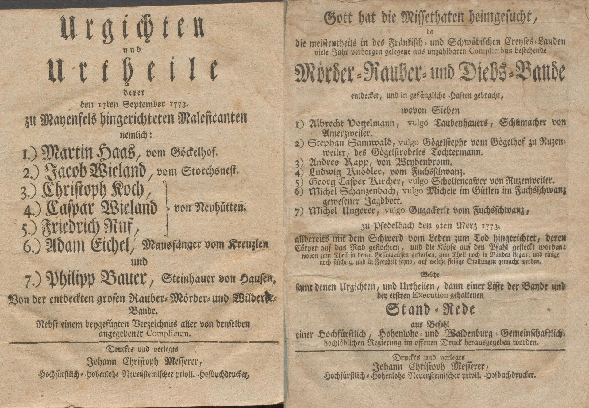 Urgichten und Urteile